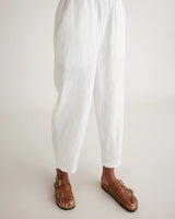 Quince Women’s White 100% European Linen Pants Size Medium