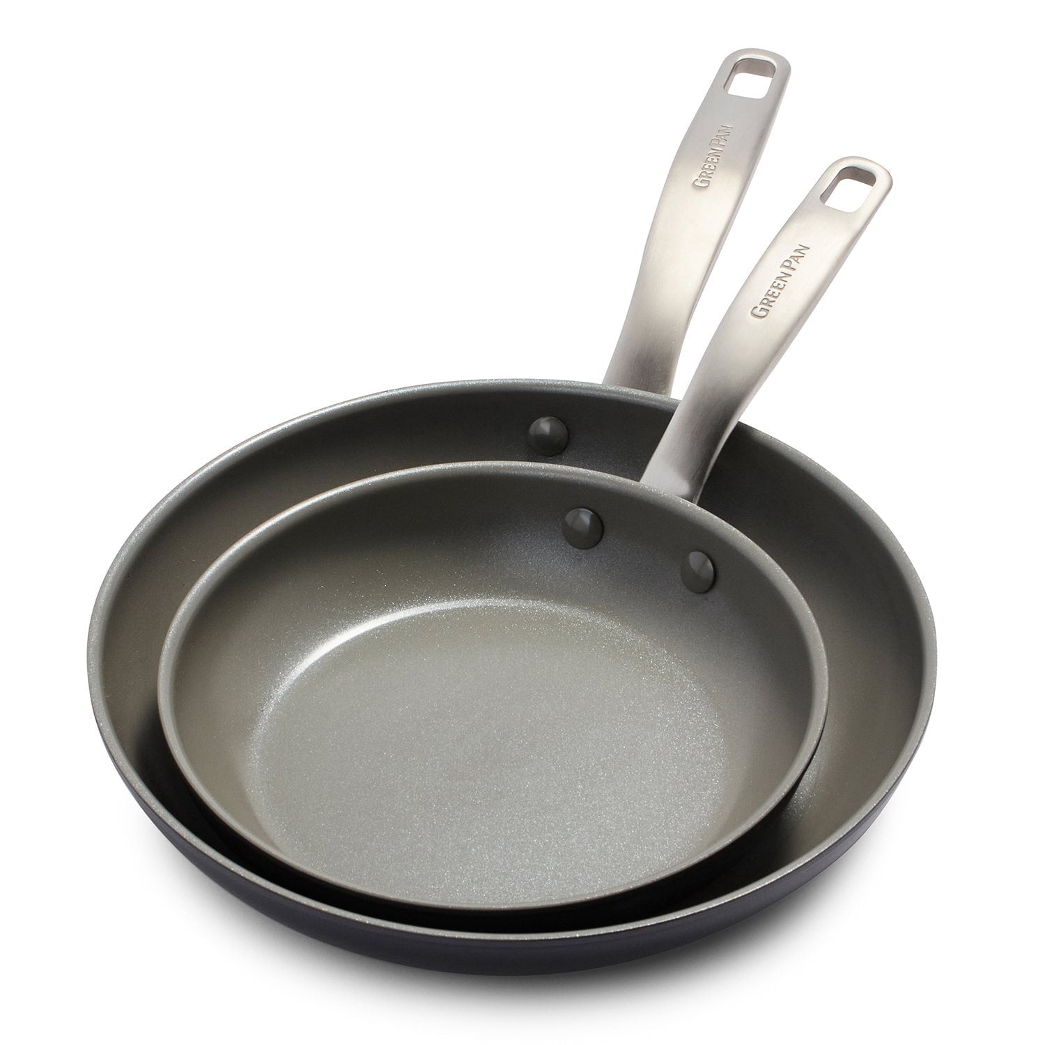 GreenPan Chatham Hard Anodized Ceramic Nonstick Fry Pan Set, 8" & 10"