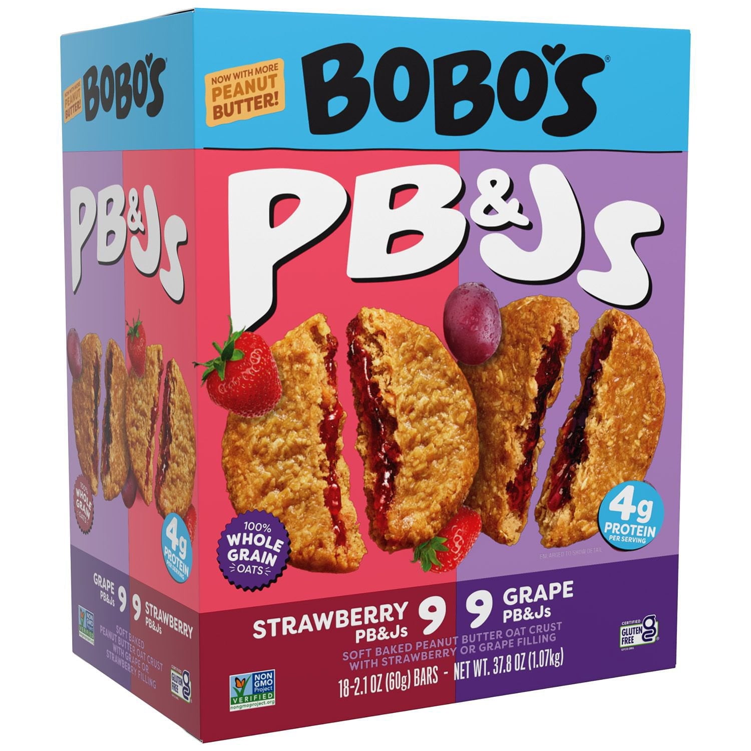 Bobo's PB&amp;J Oat Snacks, Variety Pack, 18 pk.