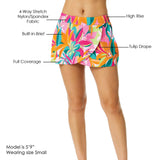 Anne Cole Mid Rise Swim Skort - Black - XXL