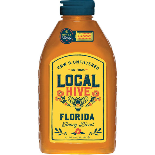 Local Hive Florida Raw and Unfiltered Honey - 40 oz