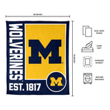 Logo Brands Michigan Wolverines 60"x70" Super Plush Blanket