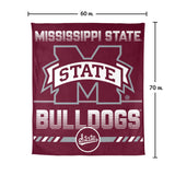 Logo Brands Mississippi State Bulldogs 60"x70" Super Plush Blanket