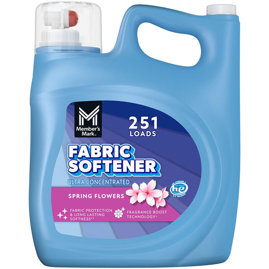 Member's Mark Liquid Fabric Softener, Spring Flowers – 251 loads, 170 fl. oz