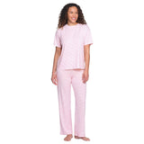 LOFT Women's 2-Piece Tee and Pant Pajama Set - Pink