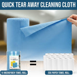 Simpli-Magic Tear Away Microfiber Towel Roll (200 or 1200 Count)