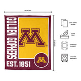 Logo Brands Minnesota Golden Gophers 60"x70" Super Plush Blanket