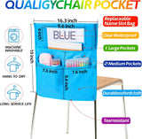 1/18 Pack Chairback Buddy Pocket Organizer for K-2 Classrooms Purple