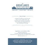 Great Lakes Medium Roast Whole Bean Coffee, Motor City Blend, 32 oz.