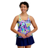 ZeroXposur Women’s 2 Piece Fashion Tankini Set - Blue - XXL