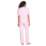 LOFT Women's 2-Piece Tee and Pant Pajama Set - Pink