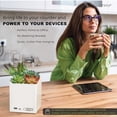 Tech Squared Power Bloom Charging Decorative Plant with Built-in retractable USB-C cable