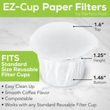 Perfect Pod EZ-Cup 2.0 100% Biodegradable Paper Coffee Filters