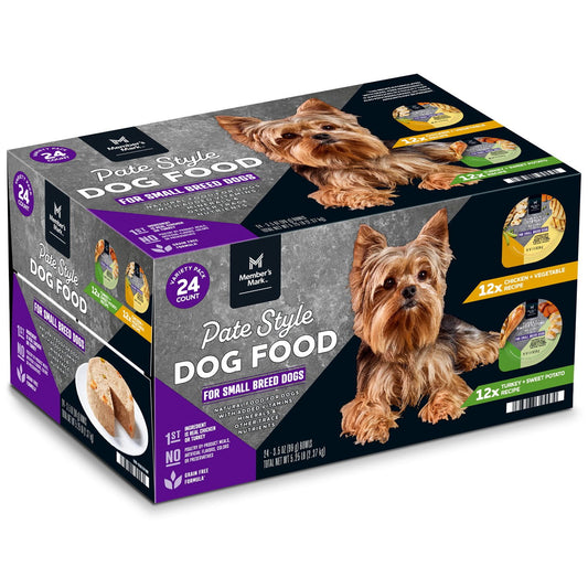 Member’s Mark Variety Pack, Small Breed Pate Style Dog Food, 3.5 oz., 24 ct