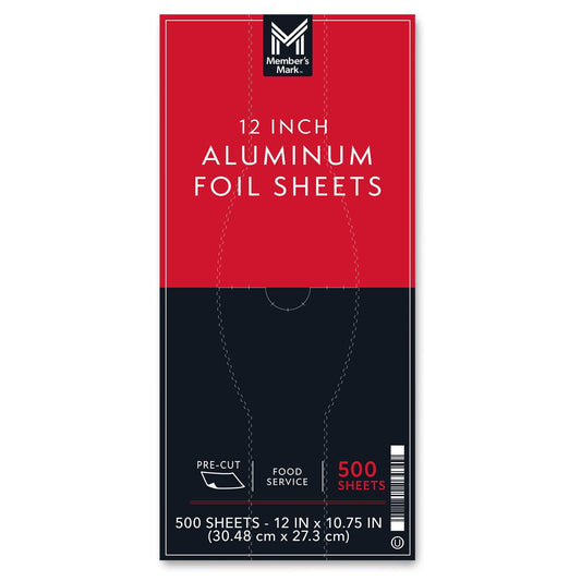 Member's Mark Foil Sheets, 12" x 10.75" – 500 Count