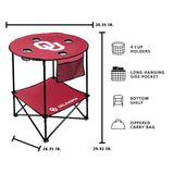 Logo Brands Oklahoma Sooners 27.6in Round Tailgate Table
