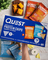 Quest Tortilla Style 18-19g Protein Chip Variety Pack, Nacho Cheese &amp; Ranch, 14 ct.
