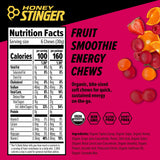 Honey Stinger Organic Energy Chew, Fruit Smoothie, Caffeine Free Healthy Fruit Snack, 1.8 oz., 12 pk.