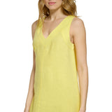 DKNY Women's Linen Maxi Dress - Black - XXL