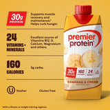 Premier Protein 30g High Protein Shake, Bananas &amp; Cream 11 fl. oz., 15 pk.