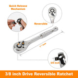 WORX 23Piece 1/4"+ 3/8"DR. Socket Set With Rotatable Rack