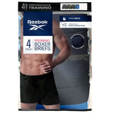 Reebok Men's 4-Pack Performance Boxer Brief - Black - XXL