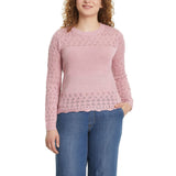 Nine West Women's Pointelle Sweater - Pink - XXL