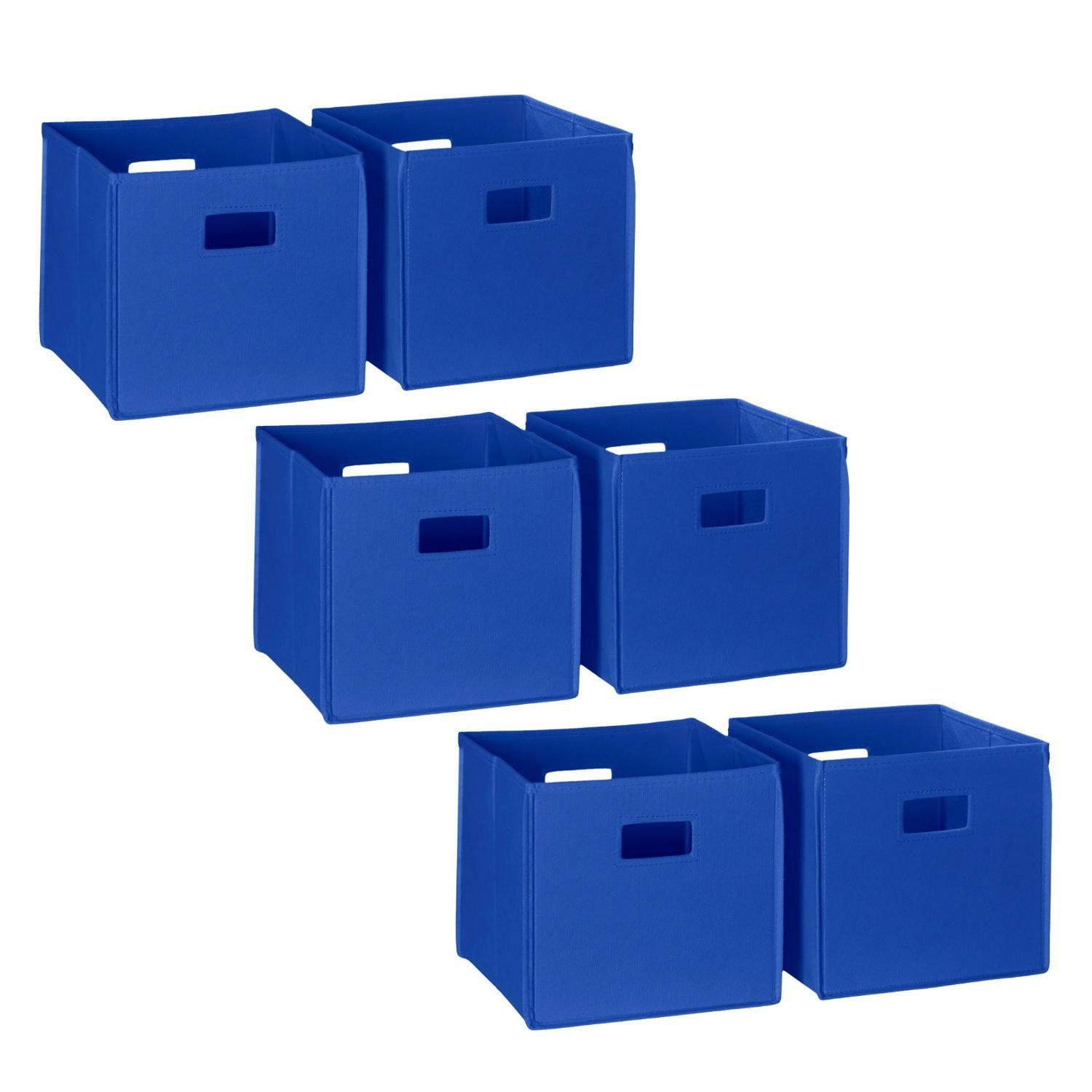 RiverRidge Folding Bins Cube Storage Cubbies, Set of 6 Playroom Organizers