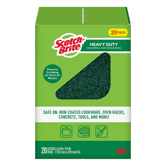 Scotch-Brite Heavy Duty Industrial Sized Scour Pads 20ct
