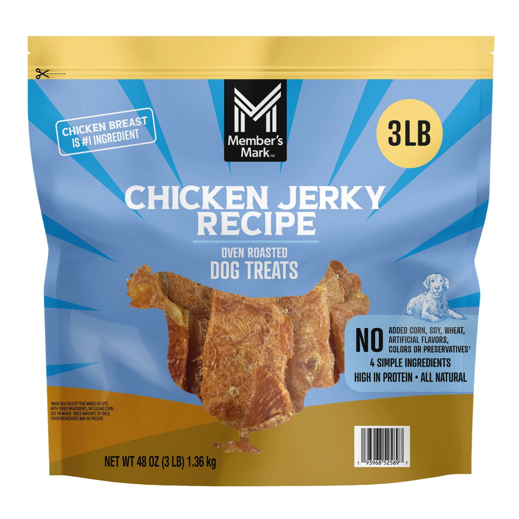 Member's Mark Chicken Jerky Recipe Dog Treats – 48 oz