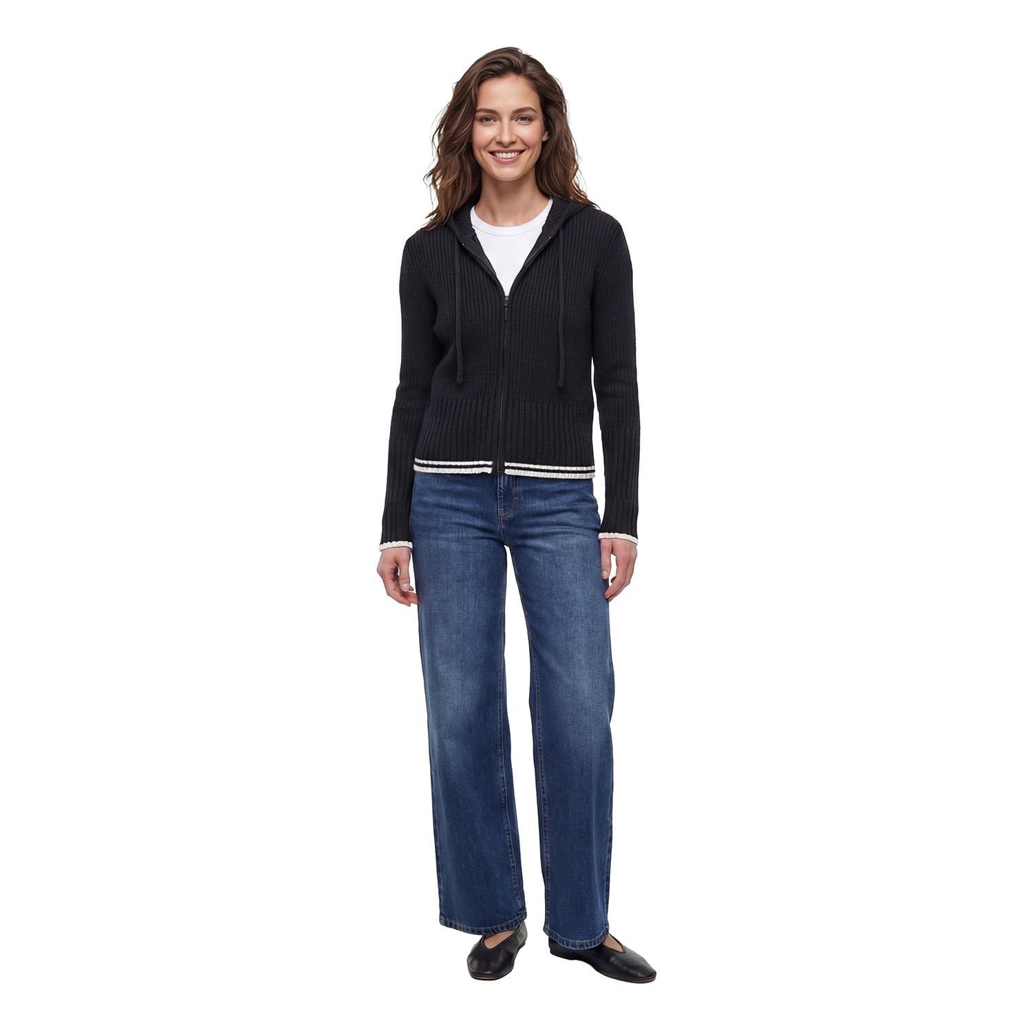 Express Women's Sweater Hoodie - Black - XXL
