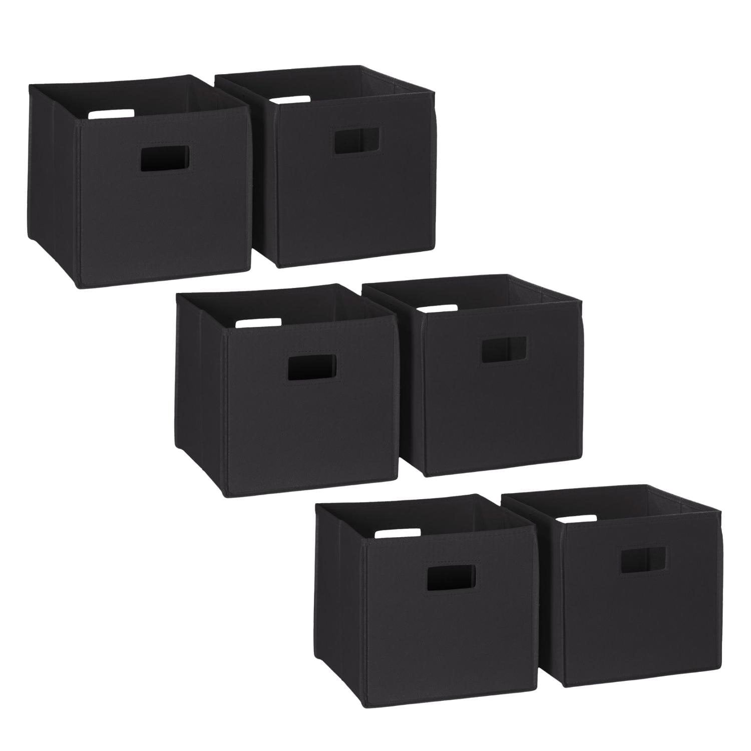 RiverRidge Folding Bins Cube Storage Cubbies, Set of 6 Playroom Organizers