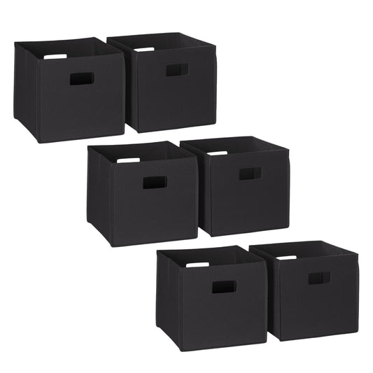 RiverRidge Folding Bins Cube Storage Cubbies, Set of 6 Playroom Organizers