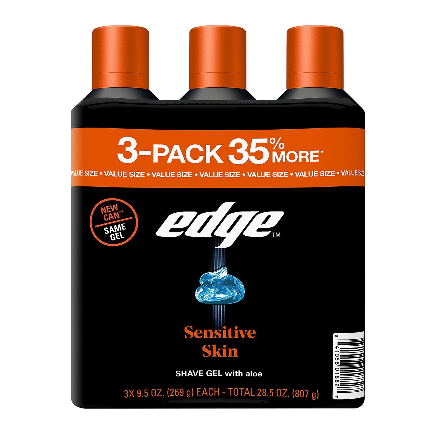 Edge Sensitive Skin Shaving Gel for Men – 9.5 oz, 3 Pack