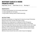 Kinder's Buttery Garlic & Herb Seasoning - 8 oz