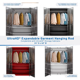 Seville Classics UltraHD Expandable Garment Hanging Rod, Multiple Sizes