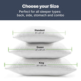 GhostBed 2-Pack Shredded Memory Foam Pillow, Assorted Sizes