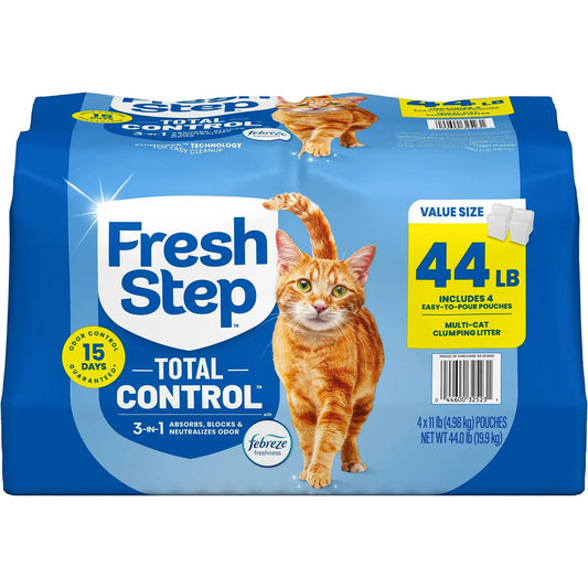 Fresh Step Total Control Scented Clumping Litter with Febreze Freshness, 44 lbs