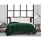 London Fog Plush Corduroy Bed Blanket, Assorted Sizes