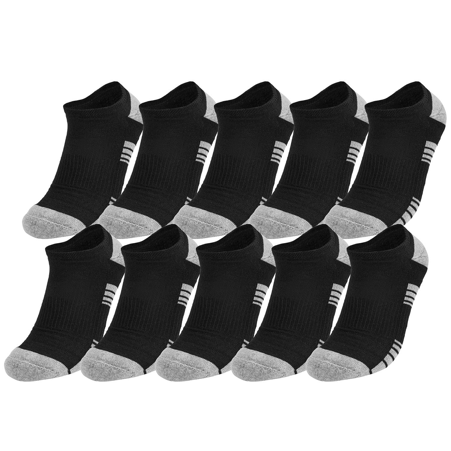 Member's Mark 10-Pack Athletic No-Show Sock - Black