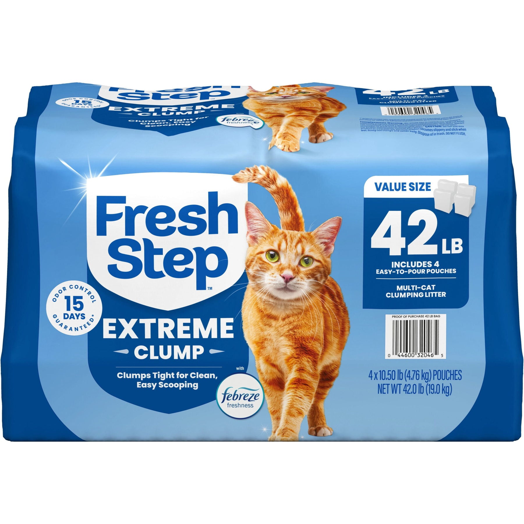 Fresh Step Extreme Clump Multi Cat Clumping Litter with Febreze Freshness, 42 lbs.