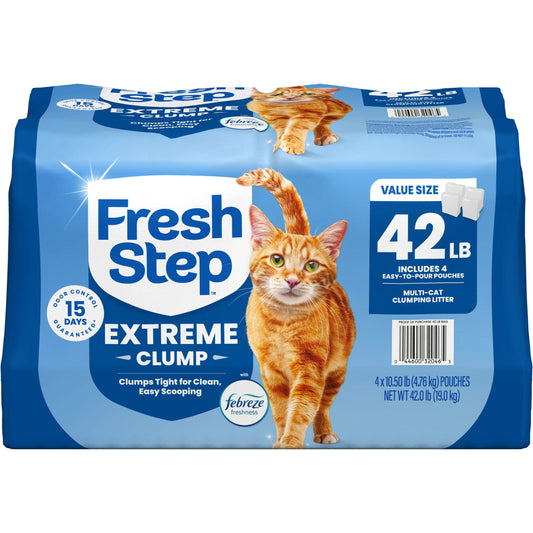 Fresh Step Extreme Clump Multi Cat Clumping Litter with Febreze Freshness, 42 lbs.