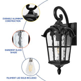 Cedar Hill 17" Outdoor Wall Lantern with Dusk-to-Dawn Photocell
