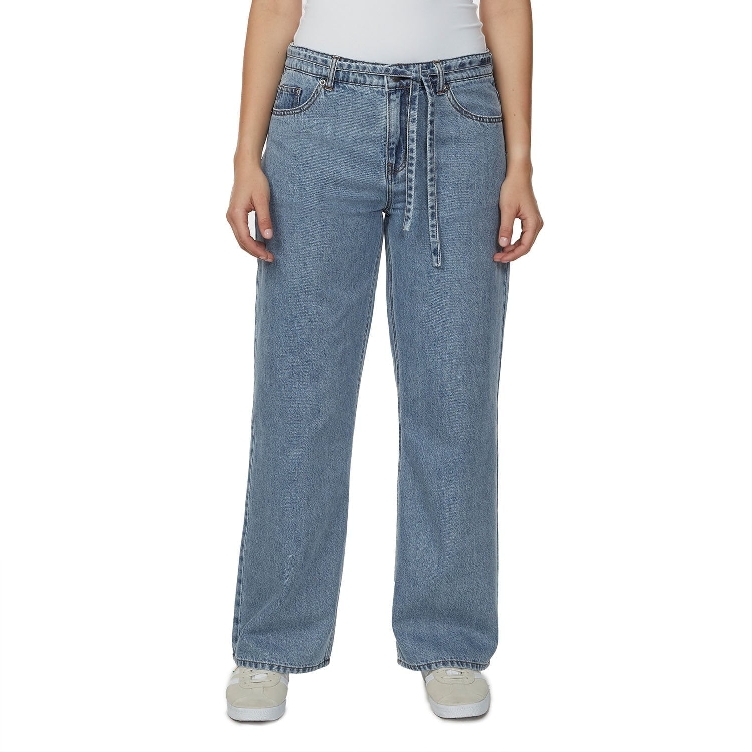 Buffalo Jeans Women's Wide Leg Belted Jean - Medium