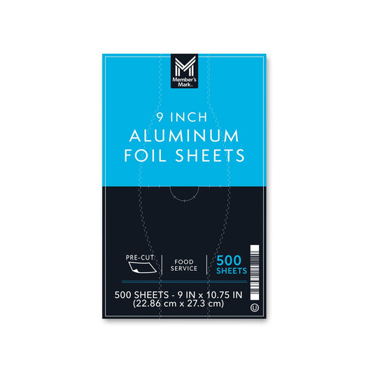Member's Mark Foil Sheets, 9" x 10.75" (500 Count)