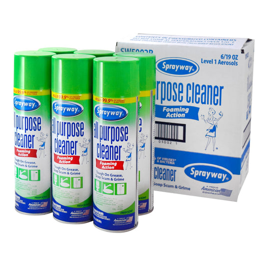 Sprayway All-Purpose Disinfectant Cleaner – 19 oz cans, Choose Pack Size