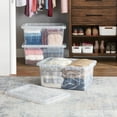 Member's Mark 60 Quart Clear Storage Tote, 17.2" D x 25.7" W x 12.0" H, 1 pack or 4 pack