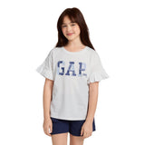 Gap Girl's Short Sleeve Graphic T-Shirt - White - XL
