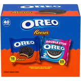 OREO REESE'S Peanut Buttery Creme &amp; OREO Double Stuf Cookies Variety Pack, 1.02 oz., 40 pk.