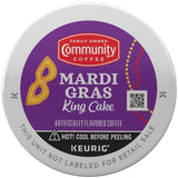 Community Coffee Medium Roast Coffee Pods, Mardi Gras King Cake, 60 ct.